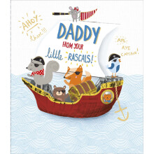 Daddy From Your Little Rascals Father's Day Card Embossed Greeting Cards