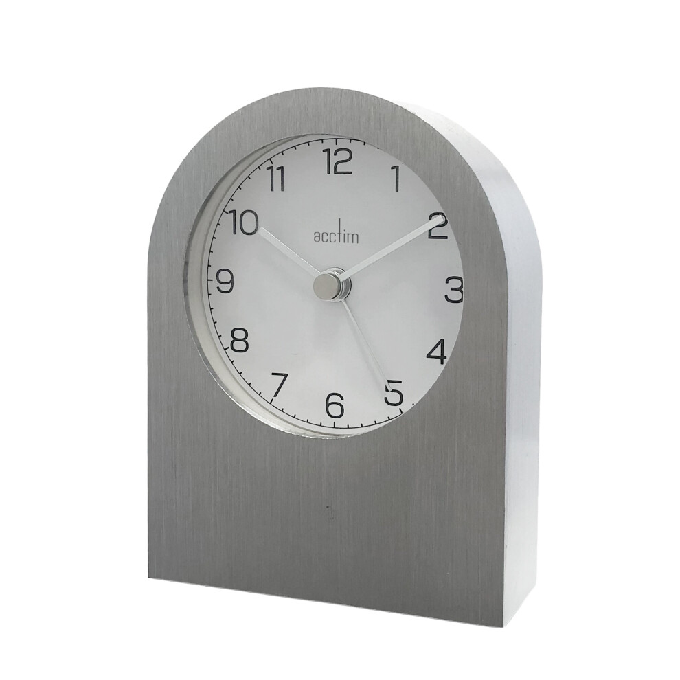 Acctim Battery Aluminium Mantel Clock with Alarm, Sutherland 37077