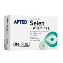 Apteo Selen Z Wit E 100 Tabs Selenium Vitamin E Antioxidant Naturell Selenium
