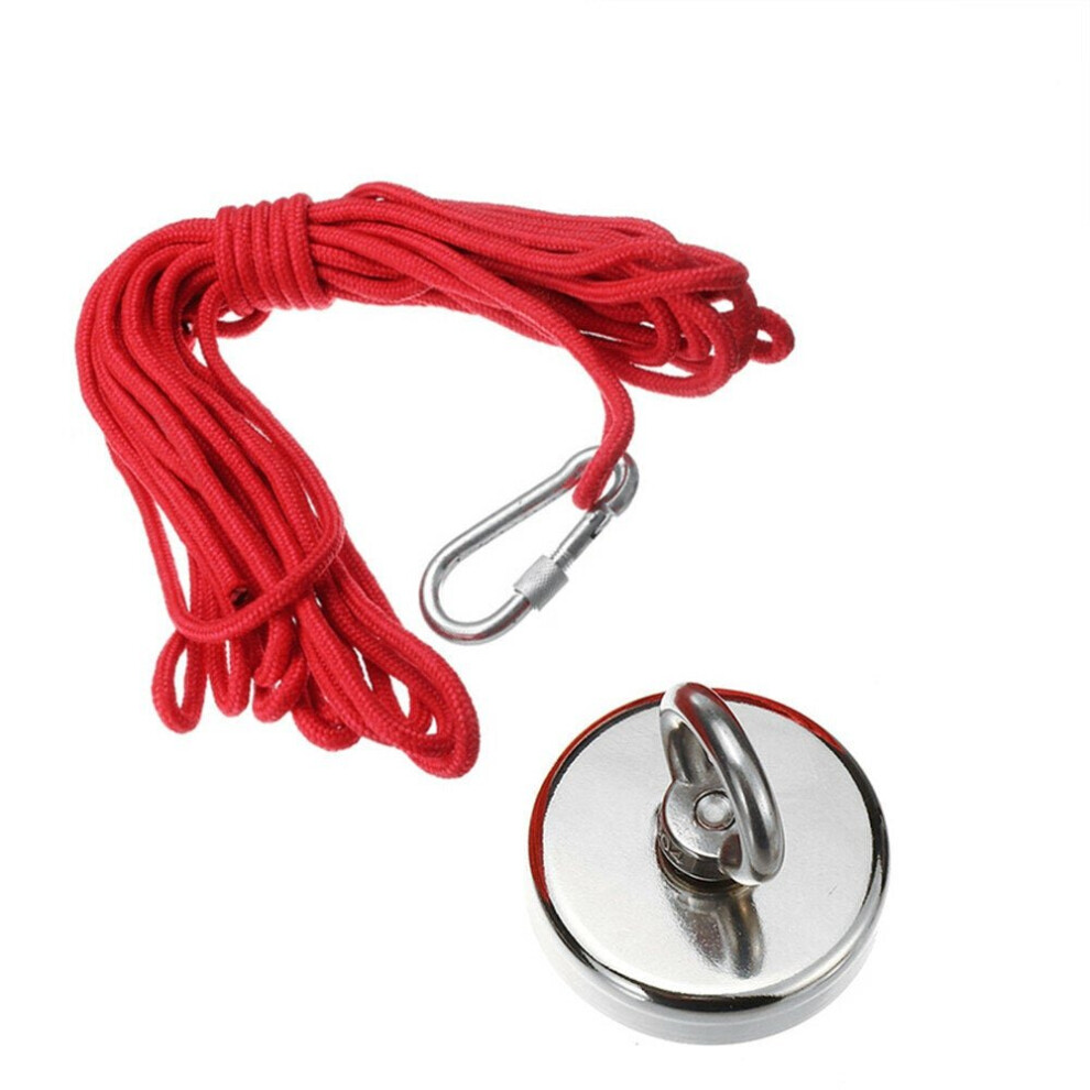 (25mm) 25mm-120mm 35-600Kg Neodymium Fishing Magnet Salvage Recovery Magnet + 10M Rope For Detecting Metal Treasure