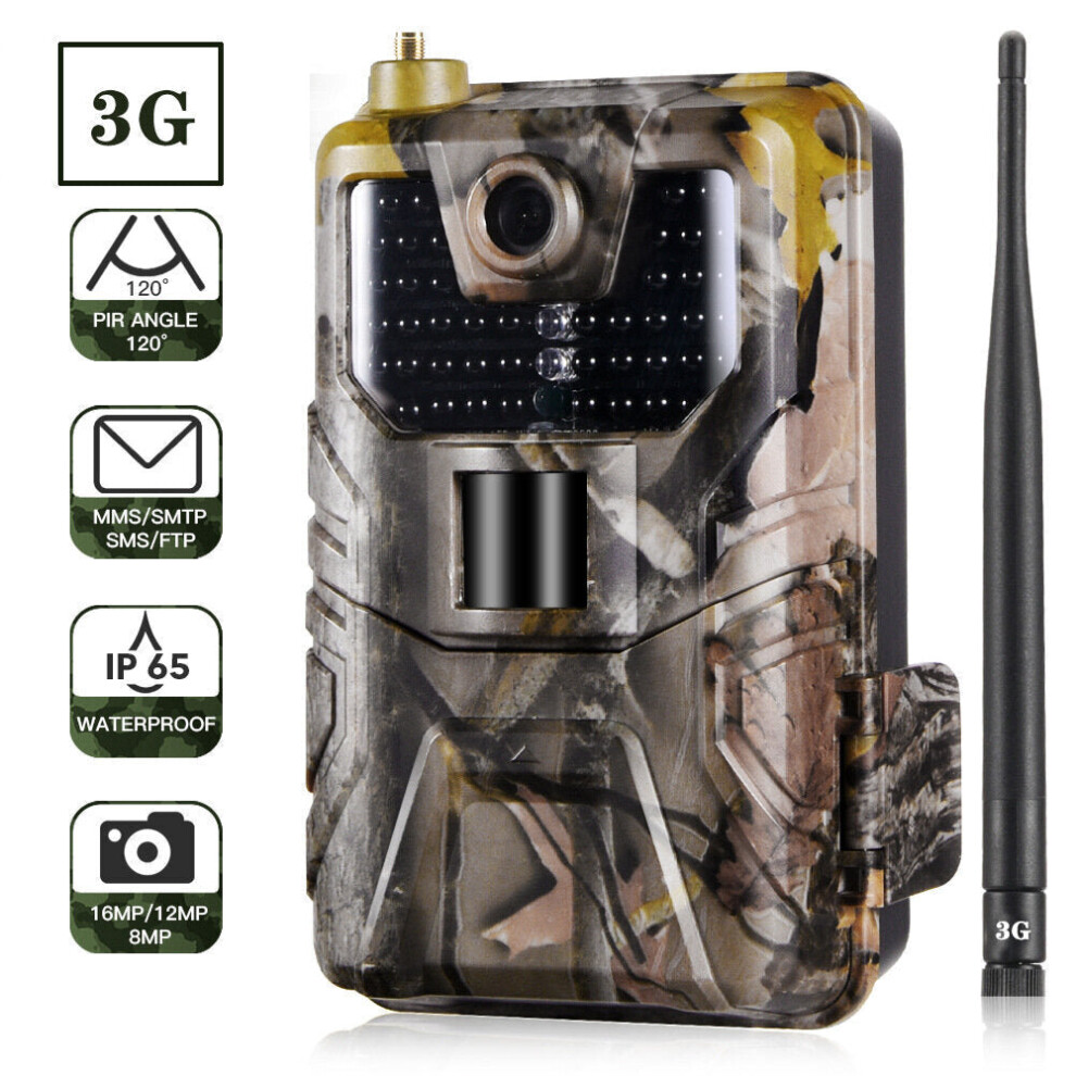 MMS SMS Email 16MP HD 1080P 0.3s Trigger 120 Range 3G IR Night Version Wildlife Trail Hunting Camera Trap Camera