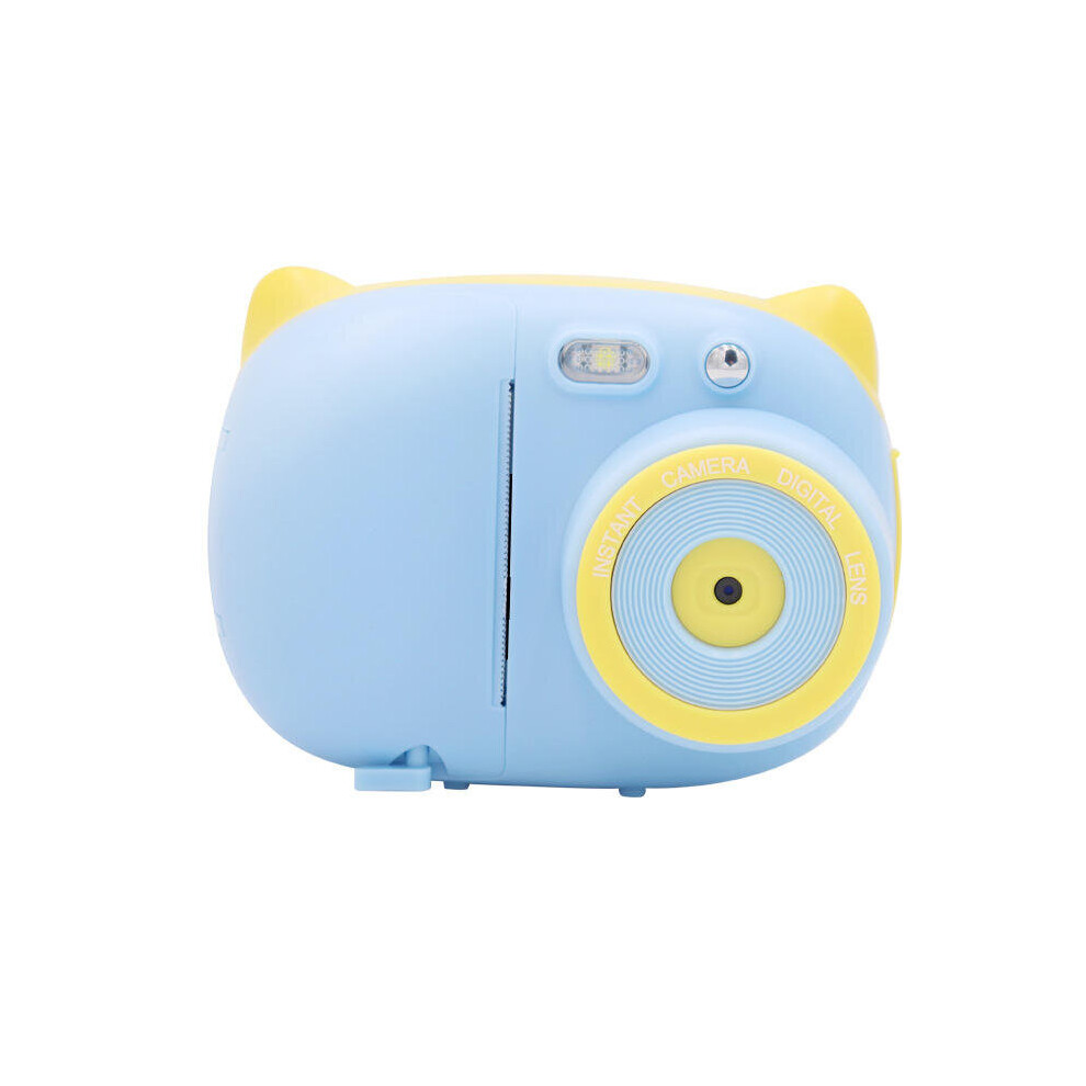 (Blue) HD Mini15MP 1080P  Portable Rechargeable Children Kids Instant Camera Photo Printer