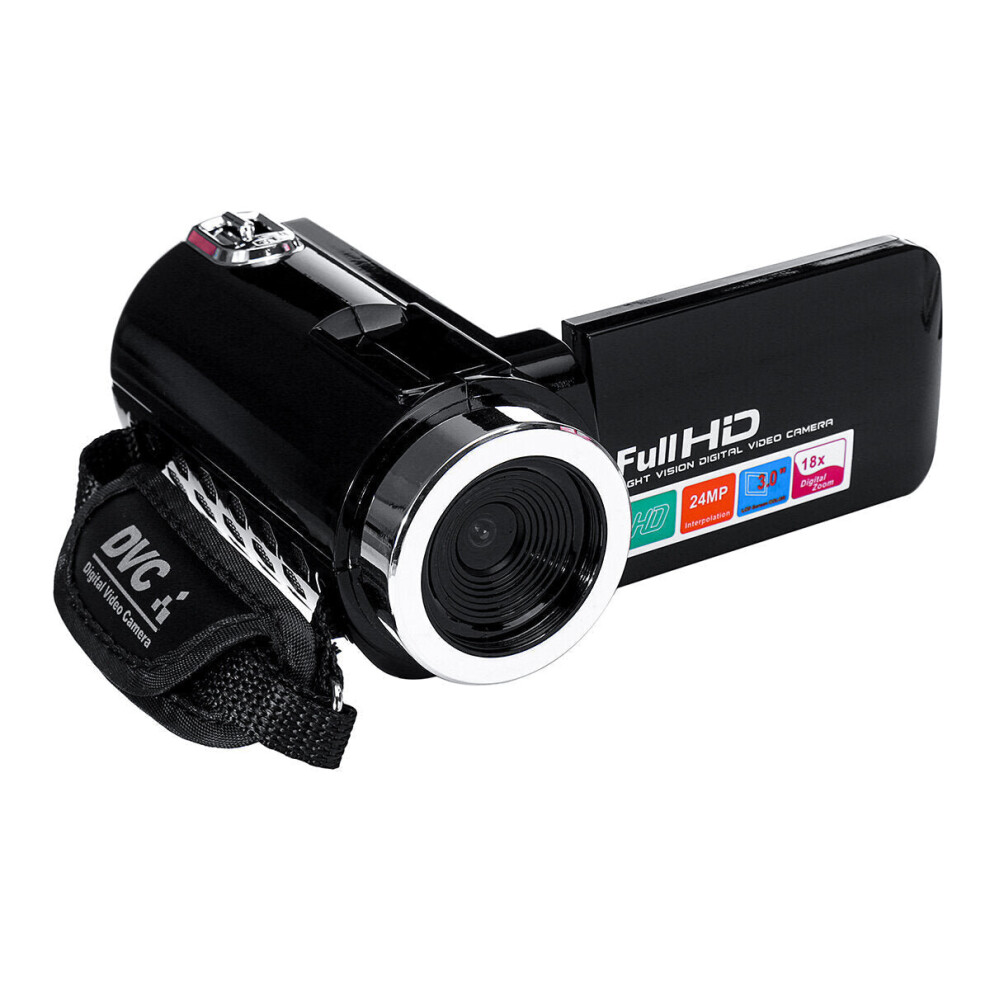 Full HD 1080P 24MP 18X Zoom 3 Inch LCD Digital Camcorder Video 4K DV Camera 5.0MP CMOS Sensor for YouTube Vlogging