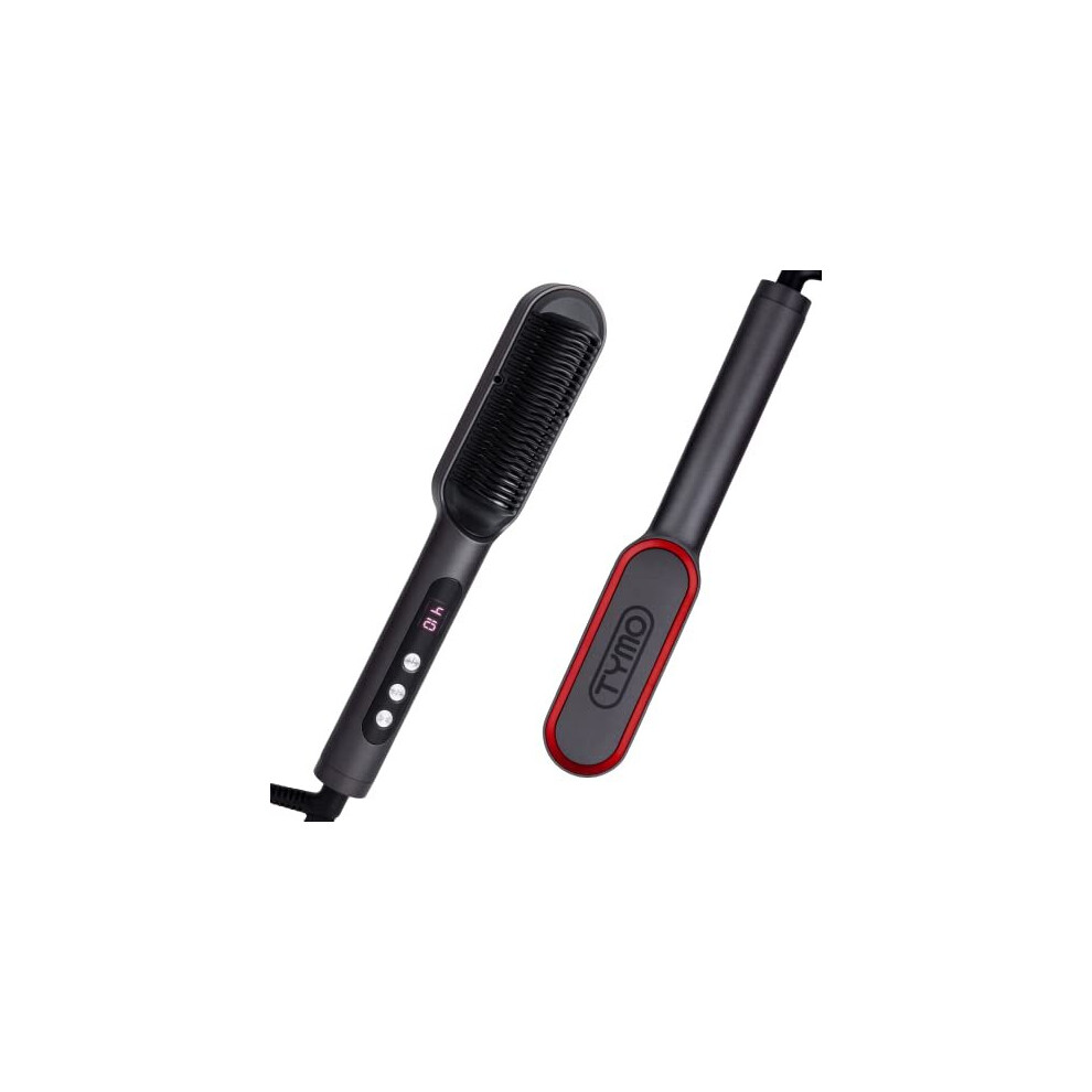 Tymo Ring Plus Ionic Hair Straightener Comb - Hair Straightening Brush & Iron With Nano Titanium Coating For Even Heat, 9 Temperature Settings &