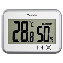 Youshiko YC9060 Digital Thermometer Hygrometer with Touch Buttons
