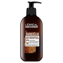 L'Oréal Men Expert Barber Club 3-in-1 Beard Shampoo, Daily Beard Care Cleans Gentle Disinfected Beard and Hair Removes Bartschuppen (200 ML)