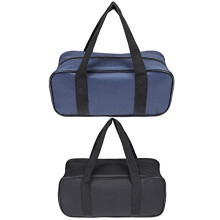 2 Pieces Small Tool Bags, Wide Open Mouth Tool Storage Organiser, Water-resistant Muti-Purpose Tote Pouch Bag, Heavy Duty Toolbag for Electrician