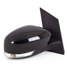 Ford Focus 2008-2011 Door Wing Mirror Heated Electric Black W/Ind Driver Side