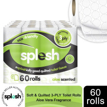 Splesh Soft & Quilted Toilet Roll Aloe Vera, 60 Rolls