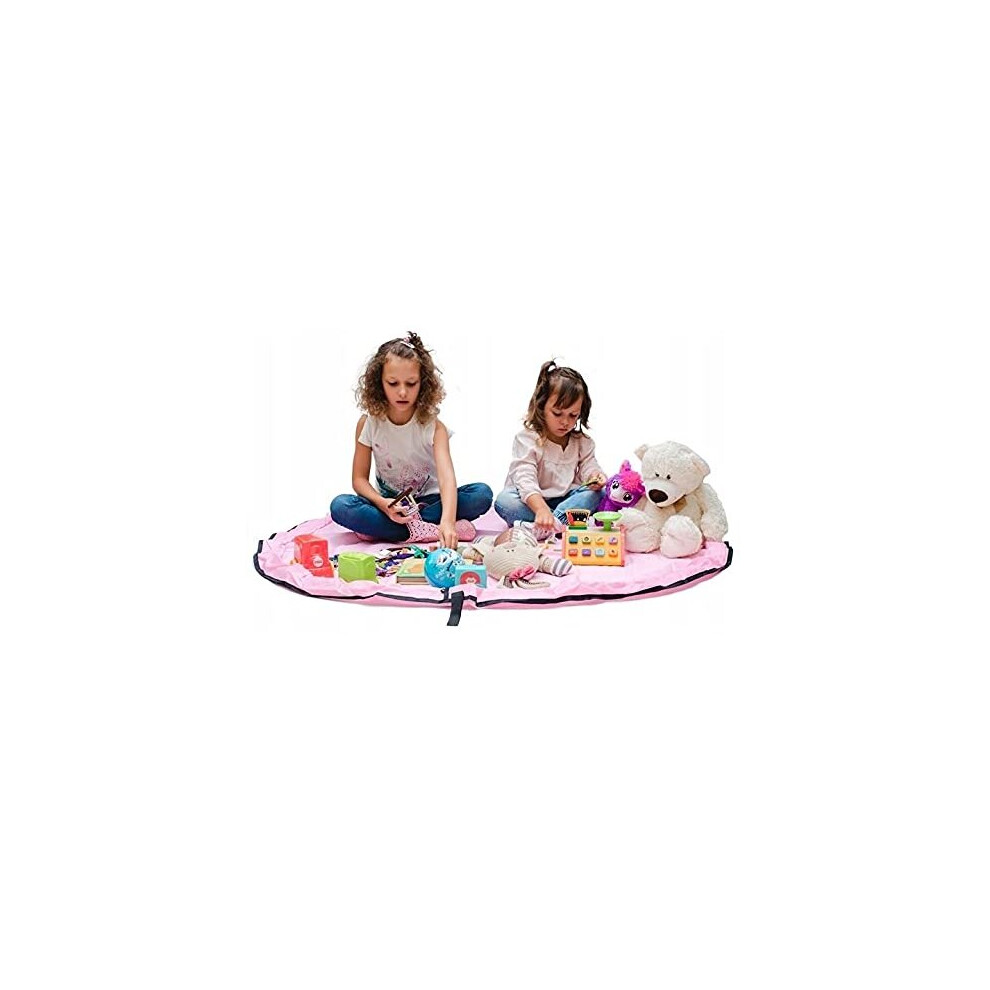 (Light Pink) Toy Storage Bag and Kids Play Mat 60 inch (150cm)