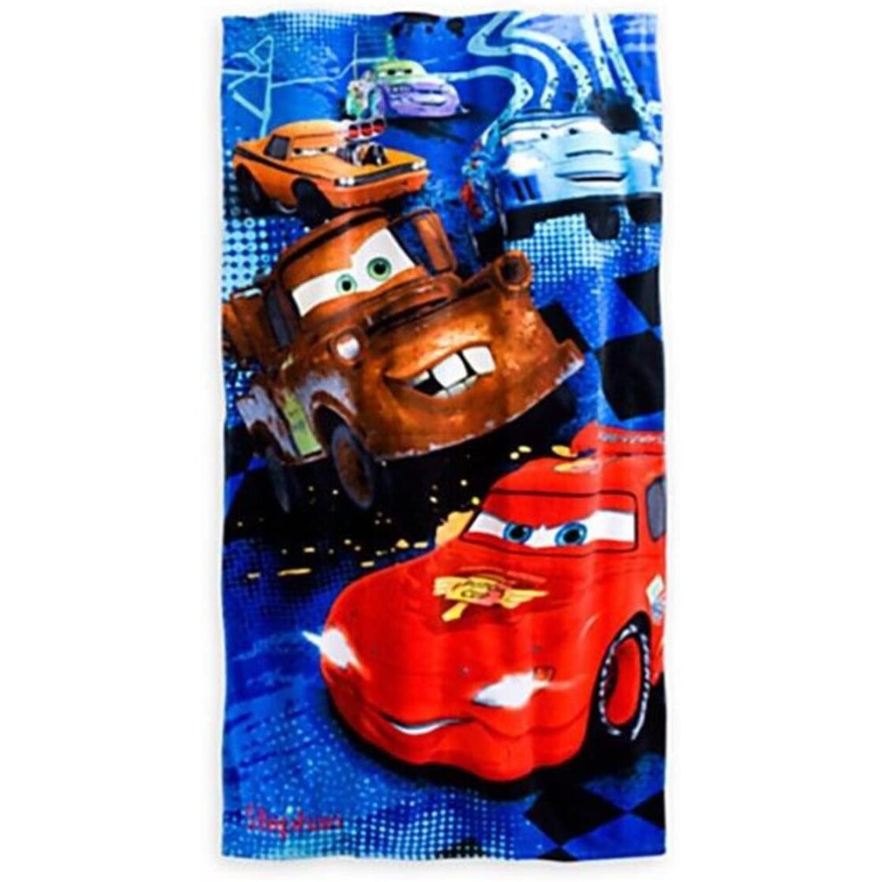 Disney store Cars Lightning Mcqueen Tow Mater Beach Towel Boys