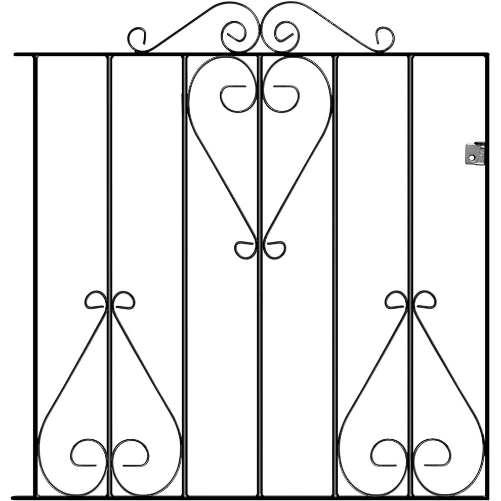 (914mm Gap X 914mm High) Classic Scroll Metal Garden Gate 914mm High