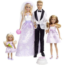 Zestaw slubny Barbie z lalkami panny mlodej i pana mlodego Stacie Chelsea i akcesoriami (Mattel DRJ88) rσzne kolory/modele