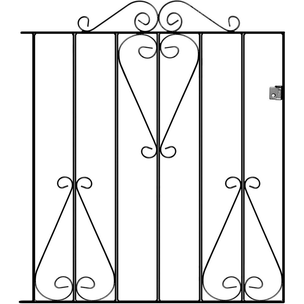 (838mm Gap X 914mm High) Classic Scroll Metal Garden Gate 914mm High