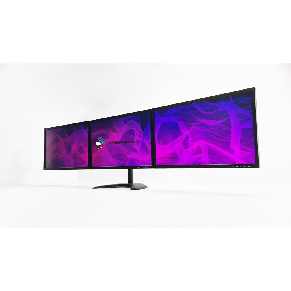 Propermac Triple Monitor Multi Screen Bundle 3 X 22" Dvi To Hdmi Converters Black