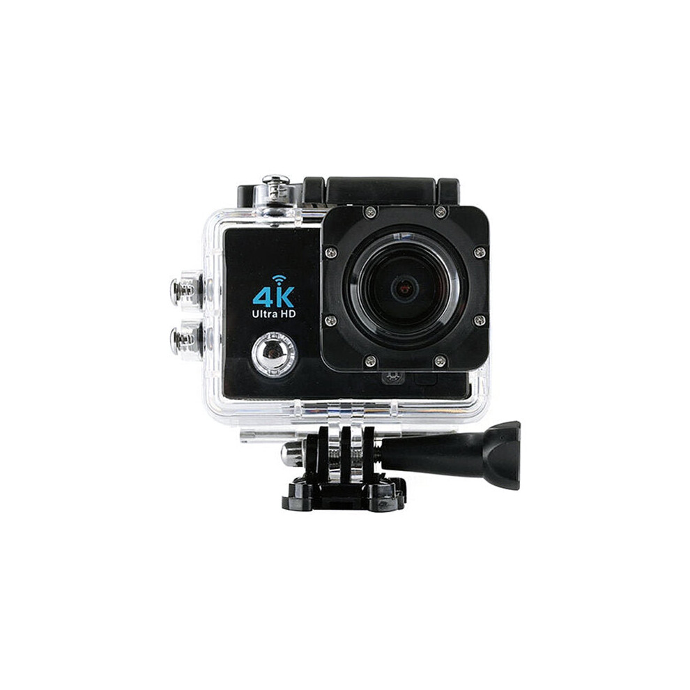 (Black) Sports Action Camera DV Wifi 4K 2.7K 2 Inch Screen 170 Degree Wide Angle Lens