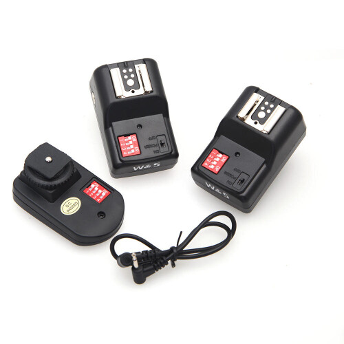 Wireless Flash Trigger Transmitter Set with 2 Receivers for Camera 16 Channels 2