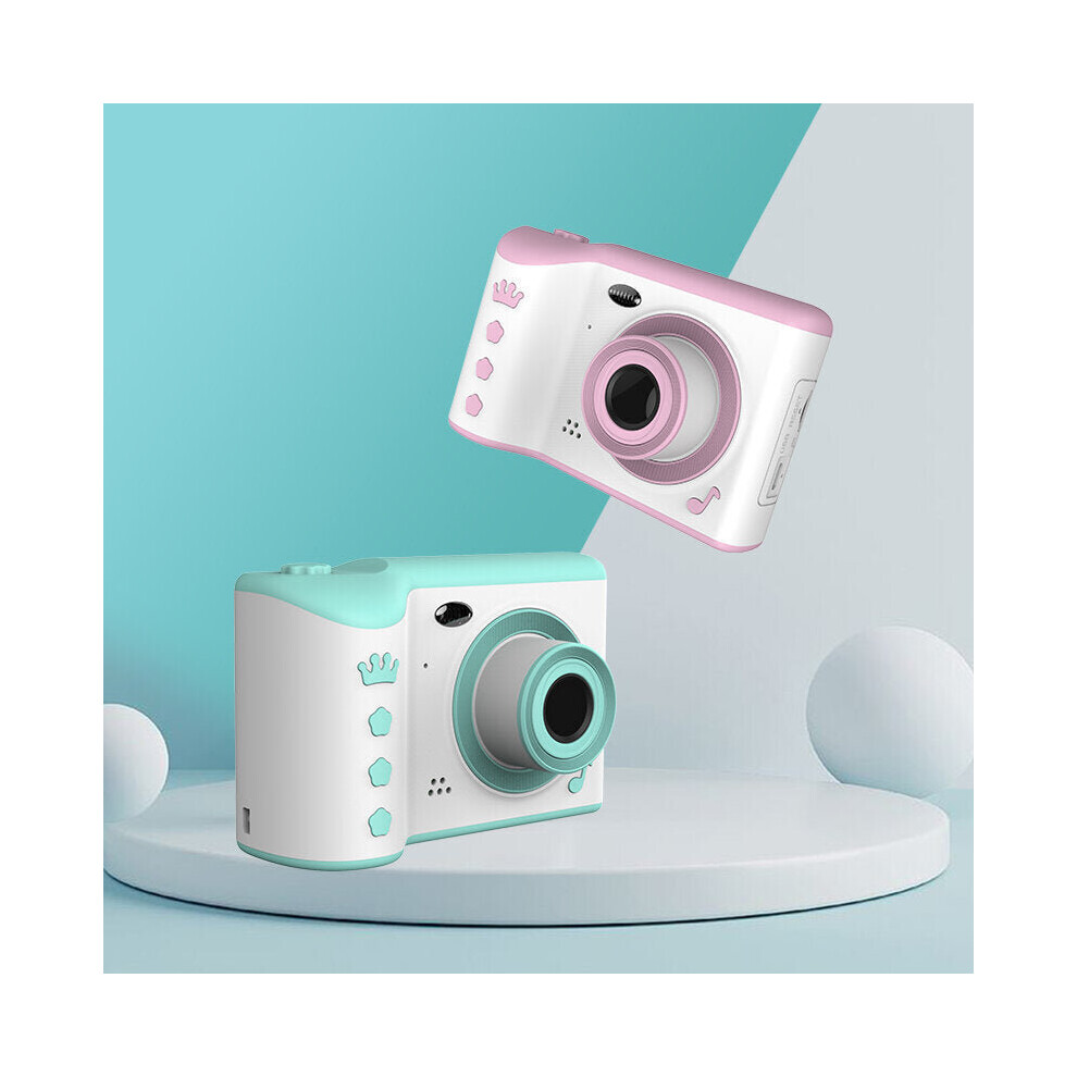 Photos - Other Toys GreenZech  Mini Digital Camera Kids FHD Camcorder Front Rear Dual Cameras 2.4 Inch Screen Up To 2300 Photos 2.5H Video Chi (Blue, 16GB)