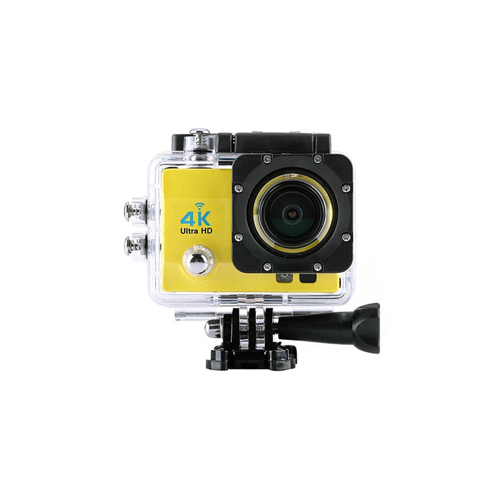 (Yellow) Sports Action Camera DV Wifi 4K 2.7K 2 Inch Screen 170 Degree Wide Angle Lens