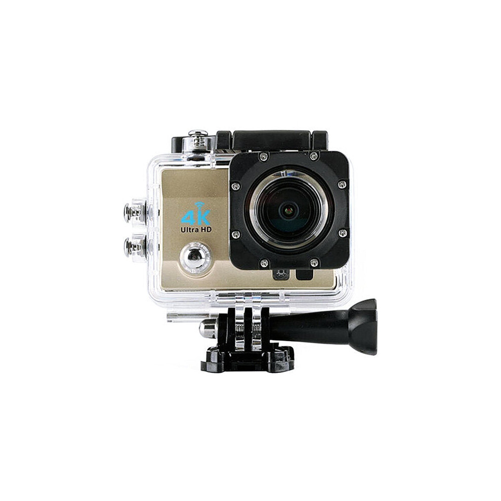 (Gold) Sports Action Camera DV Wifi 4K 2.7K 2 Inch Screen 170 Degree Wide Angle Lens