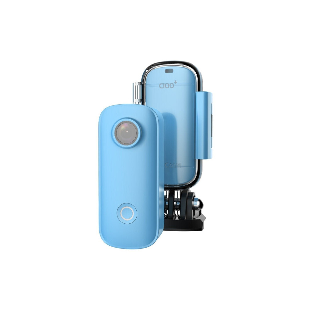 (Blue) WiFi 2.4GHz 2K HD Mini Thumb Camera H.265 Waterproof Case Action Sport DV Camcorder Free Hands Cam