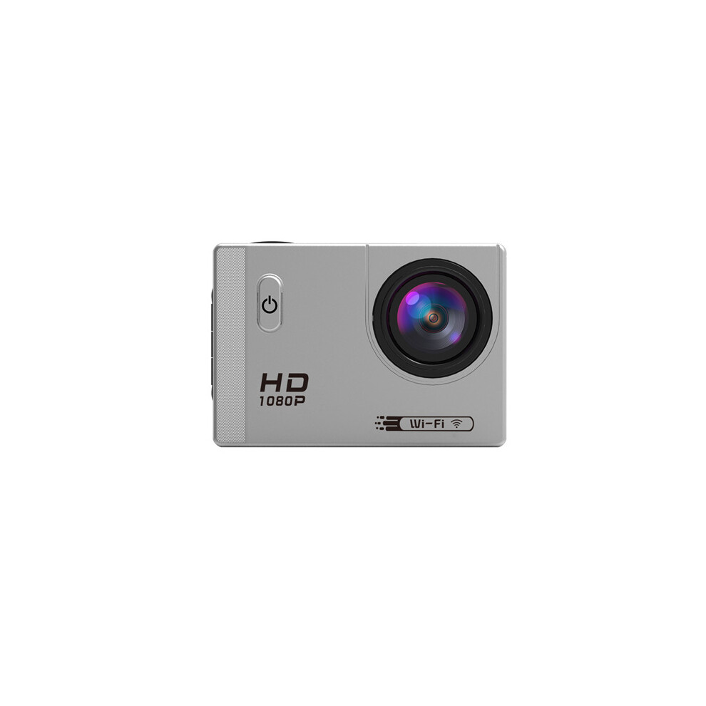 (Silver) Wifi HD 1080P Wide Angle 170 Degree Waterproof Sportscamera