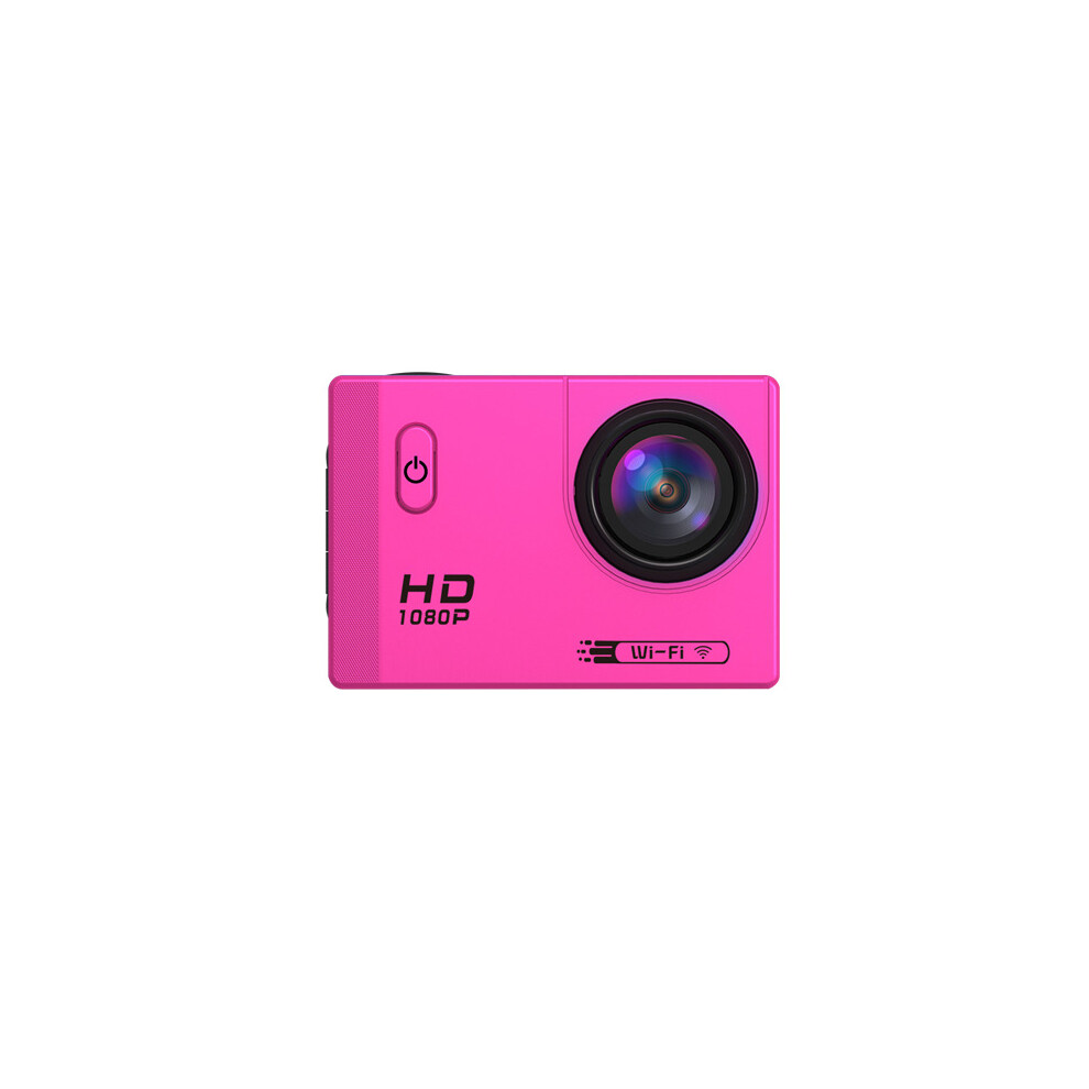 (Pink) Wifi HD 1080P Wide Angle 170 Degree Waterproof Sportscamera