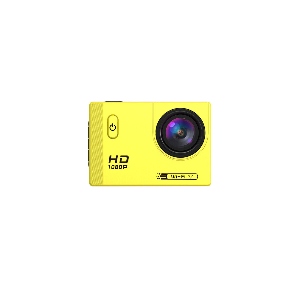 (Yellow) Wifi HD 1080P Wide Angle 170 Degree Waterproof Sportscamera