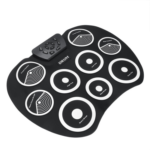 Portable Electronic Roll Up Drum Set Kit 9 Silicon Pad for Beginner 2
