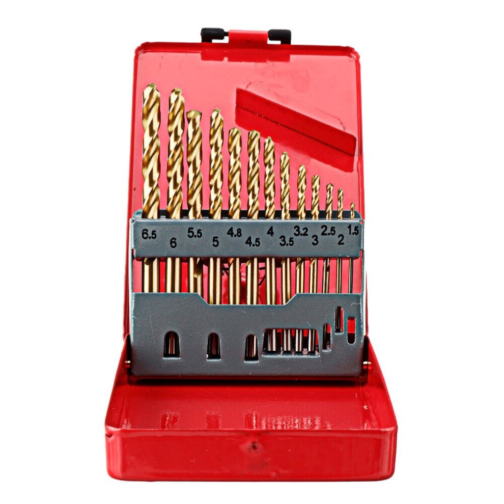 () M35 Cobalt Drill Bit Set Titanium Coating Hss-Co Jobber Length Twist Drill Bits With Metal Case 3654659367396