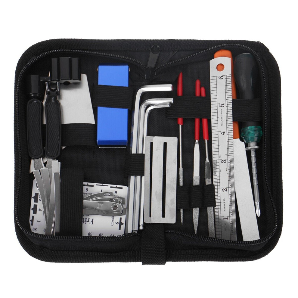 25Pcs Guitar Maintenance Repair Tools Full Set Tool Kit Pliers with Bag Luthier