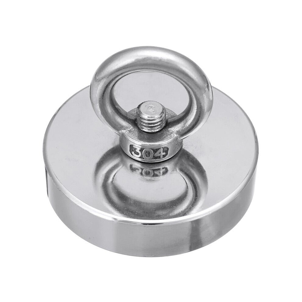 D80mm Neodymium Magnet 400KG Salvage Recovery Fishing Magnet for Detecting Metal Treasure