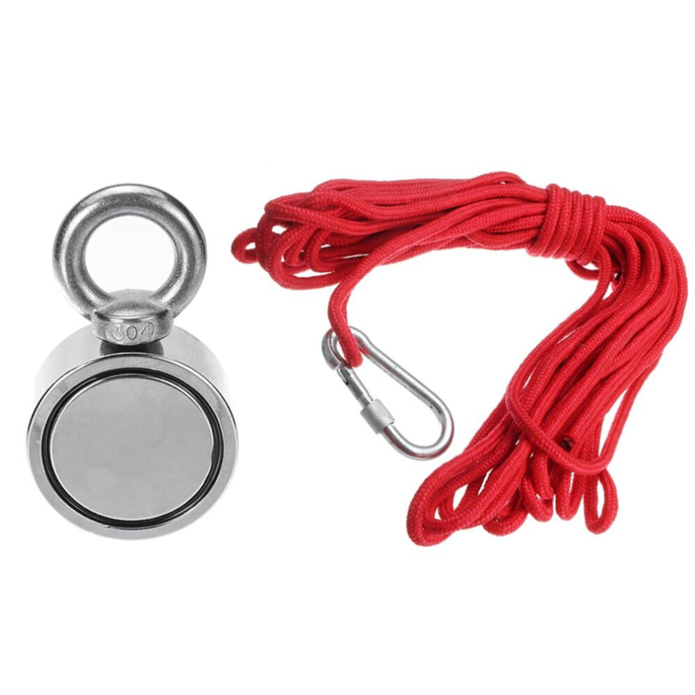 200KG 48mm Pro Dual Side Neodymium Magnet Combined Pulling Force Round Recovery Magnet with 10M Rope