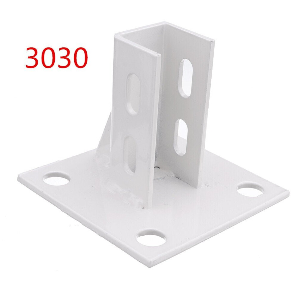 (3030) Aluminum Extrusions Square Foot Connector Cup Ground Fence Guardrail Base Accessories