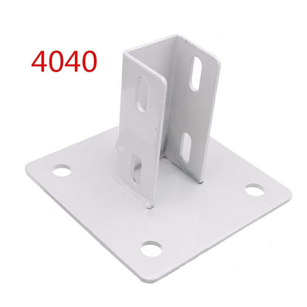 (4040) Aluminum Extrusions Square Foot Connector Cup Ground Fence Guardrail Base Accessories