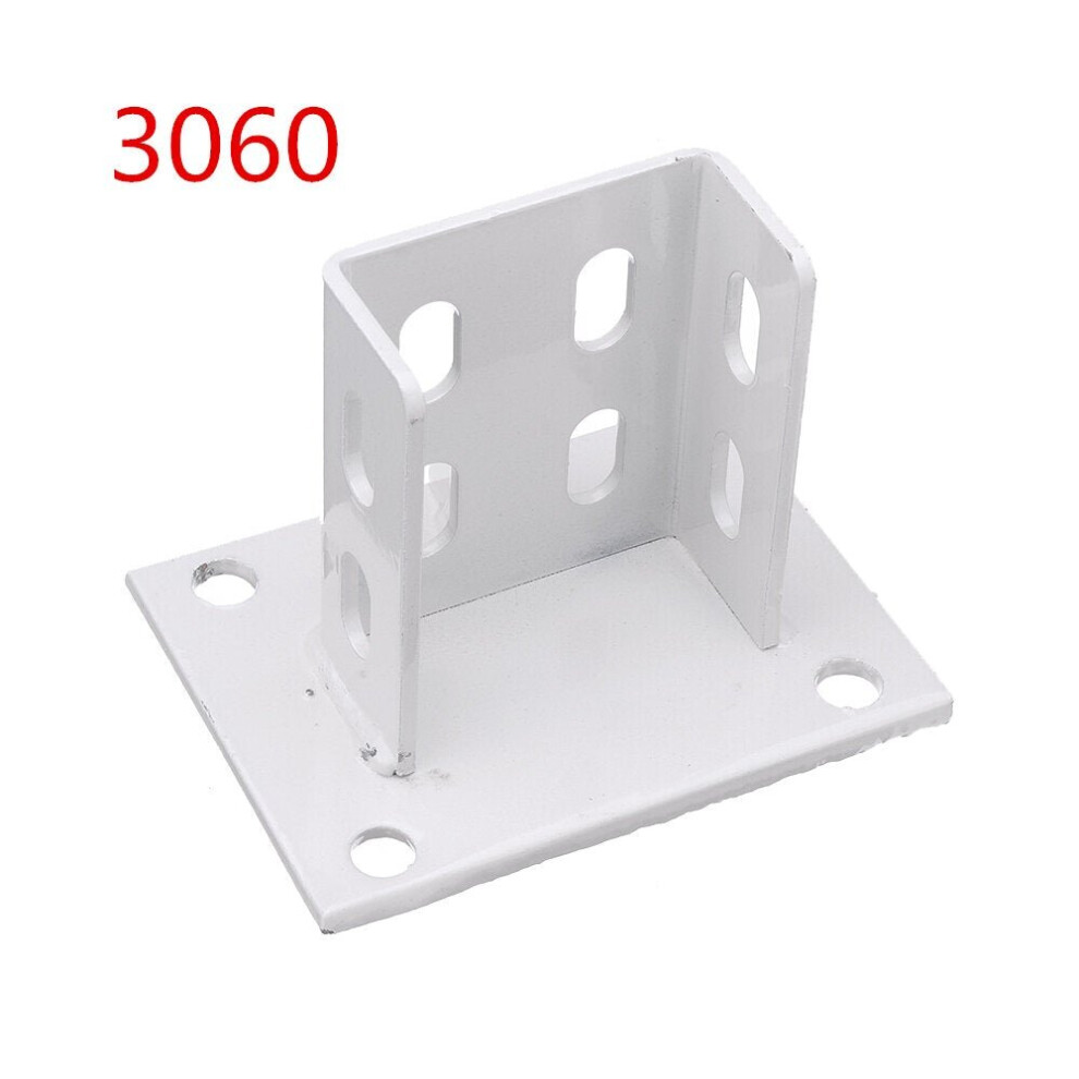 (3060) Aluminum Extrusions Square Foot Connector Cup Ground Fence Guardrail Base Accessories