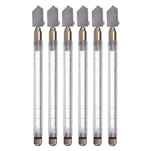 6Pcs TOYO Glass Cutter TC-17 Plastic Handle Straight Cutting Tool Self-oiling