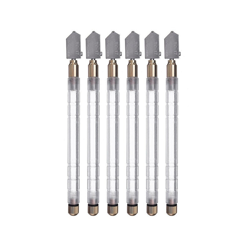 6Pcs TOYO Glass Cutter TC-17 Plastic Handle Straight Cutting Tool Self-oiling