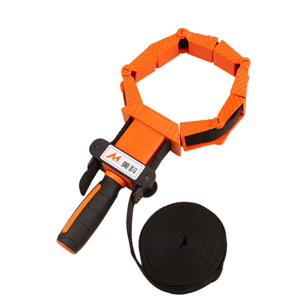 Woodworking Polygonal Angle Clamp with 13.1ft Thick Nylon Straps TPR No Slip Handle and Large Folding