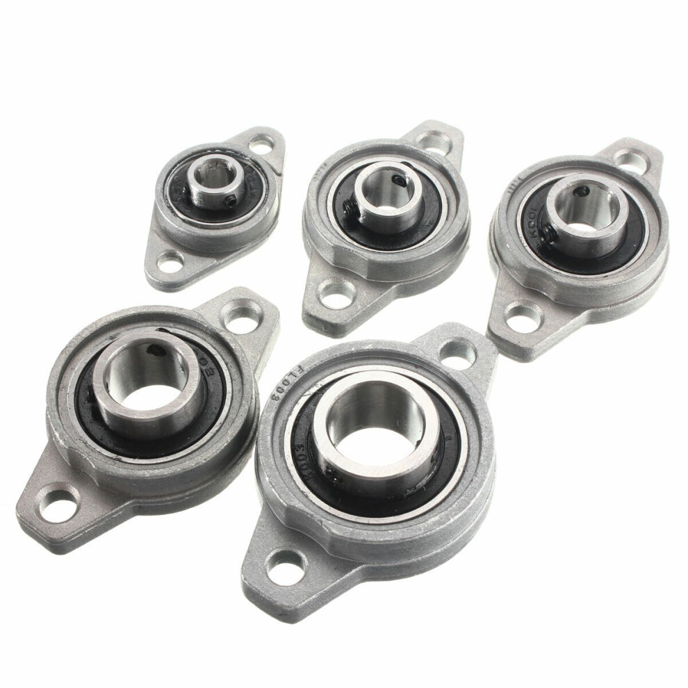 (10mm) Zinc Alloy Pillow Block Flange Ball Bearing 8/10/12/15/17mm Bore Diameter KFL Series