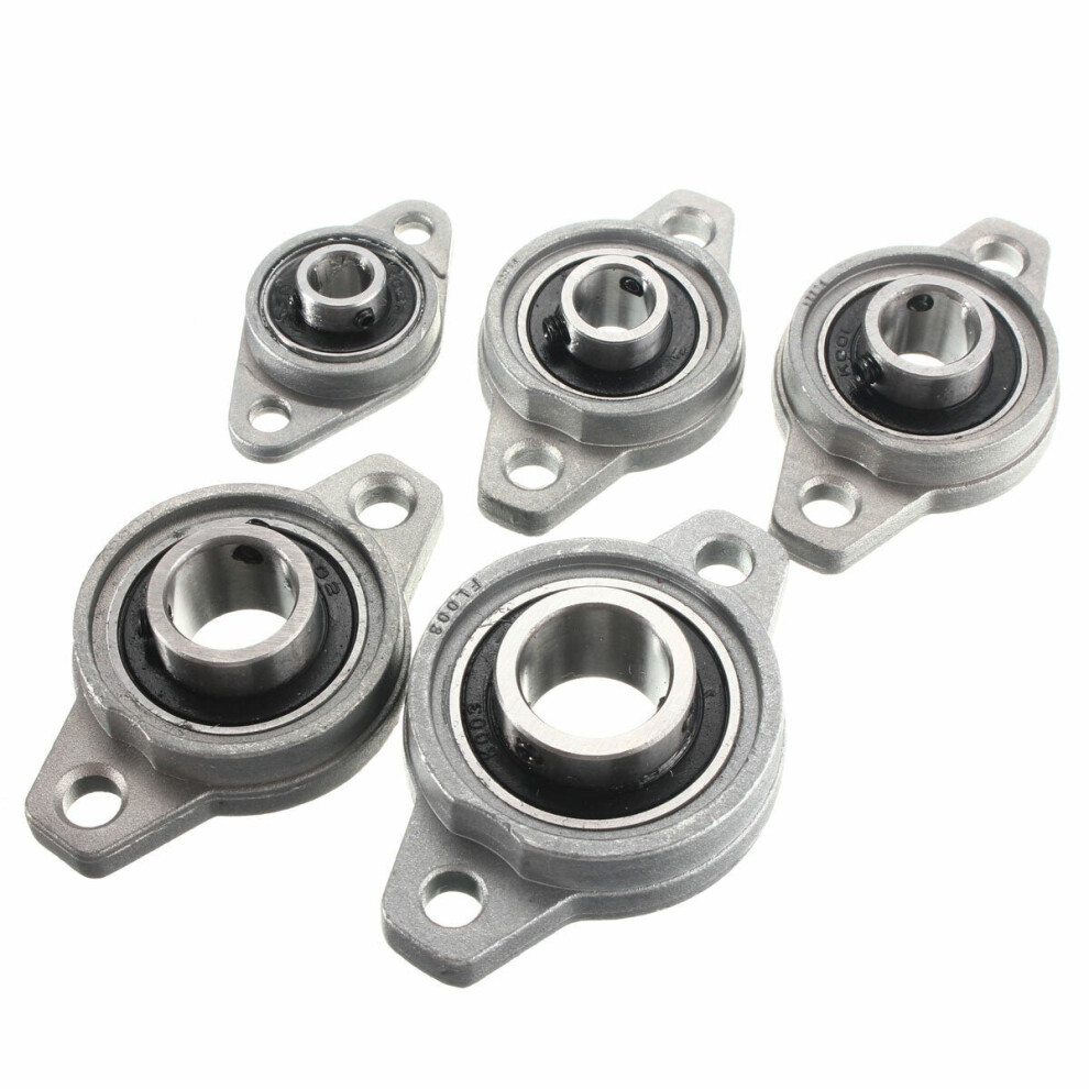 (12Mm) Zinc Alloy Pillow Block Flange Ball Bearing 8/10/12/15/17Mm Bore Diameter Kfl Series 6112211923291