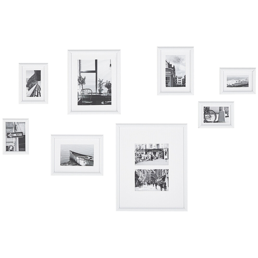 Gallery Wall Set of 8 White GARANGO