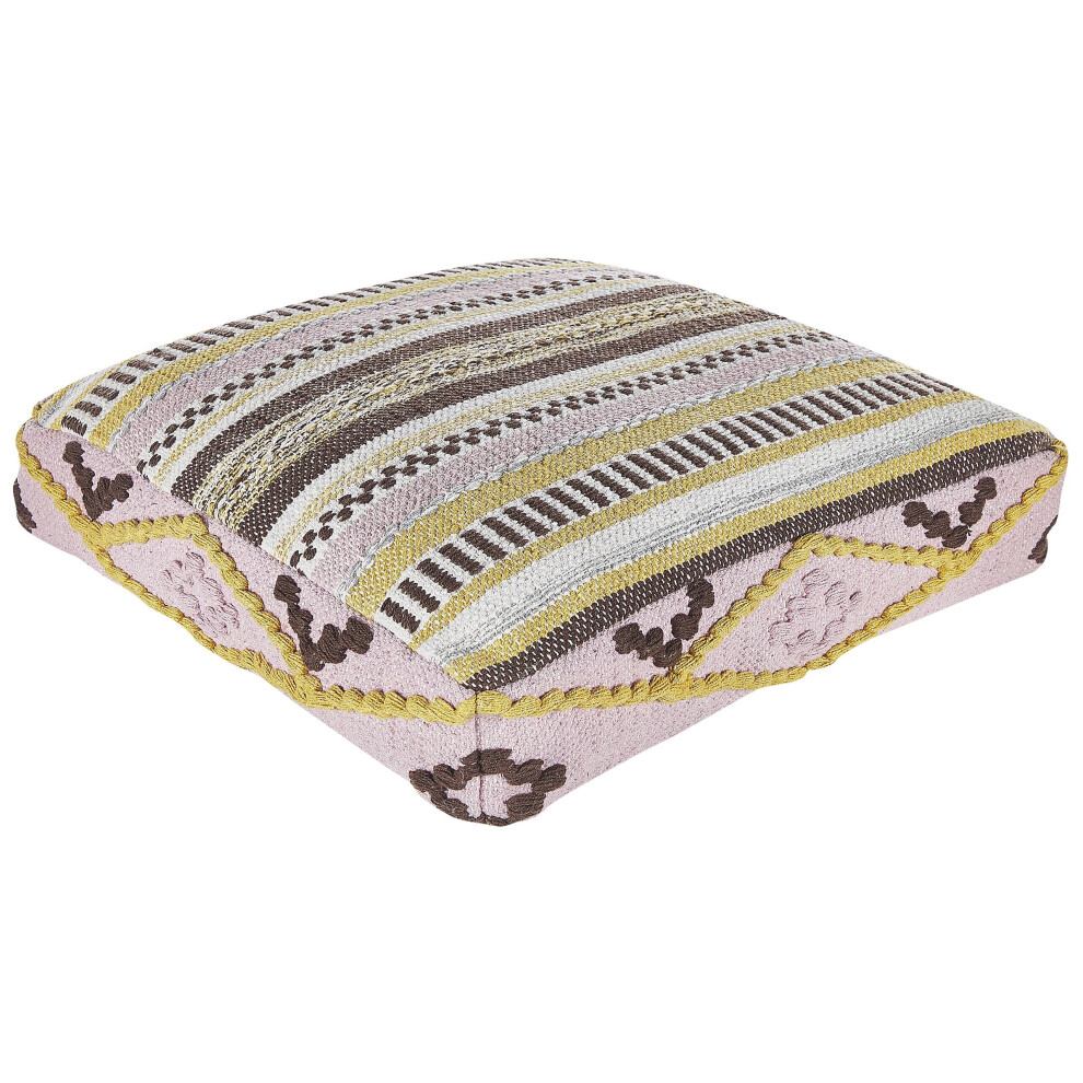Cotton Floor Cushion 60 x 60 x 12 cm Multicolour MAPLE