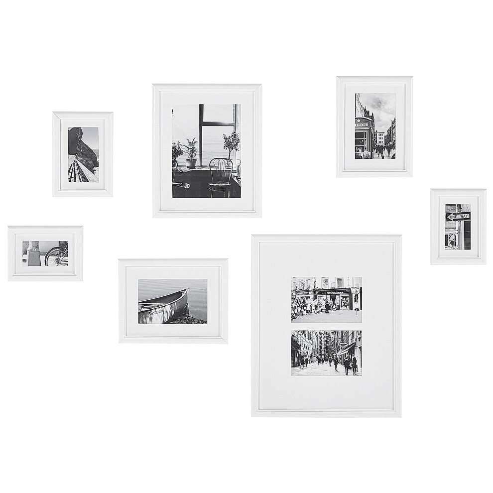 Gallery Wall Set of 7 White ZINIARE