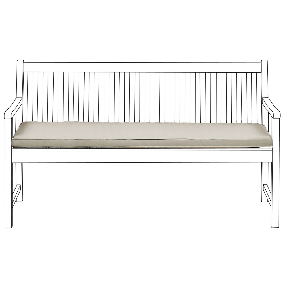 Bench Seat Pad Cushion 152 x 54 cm Beige VIVARA