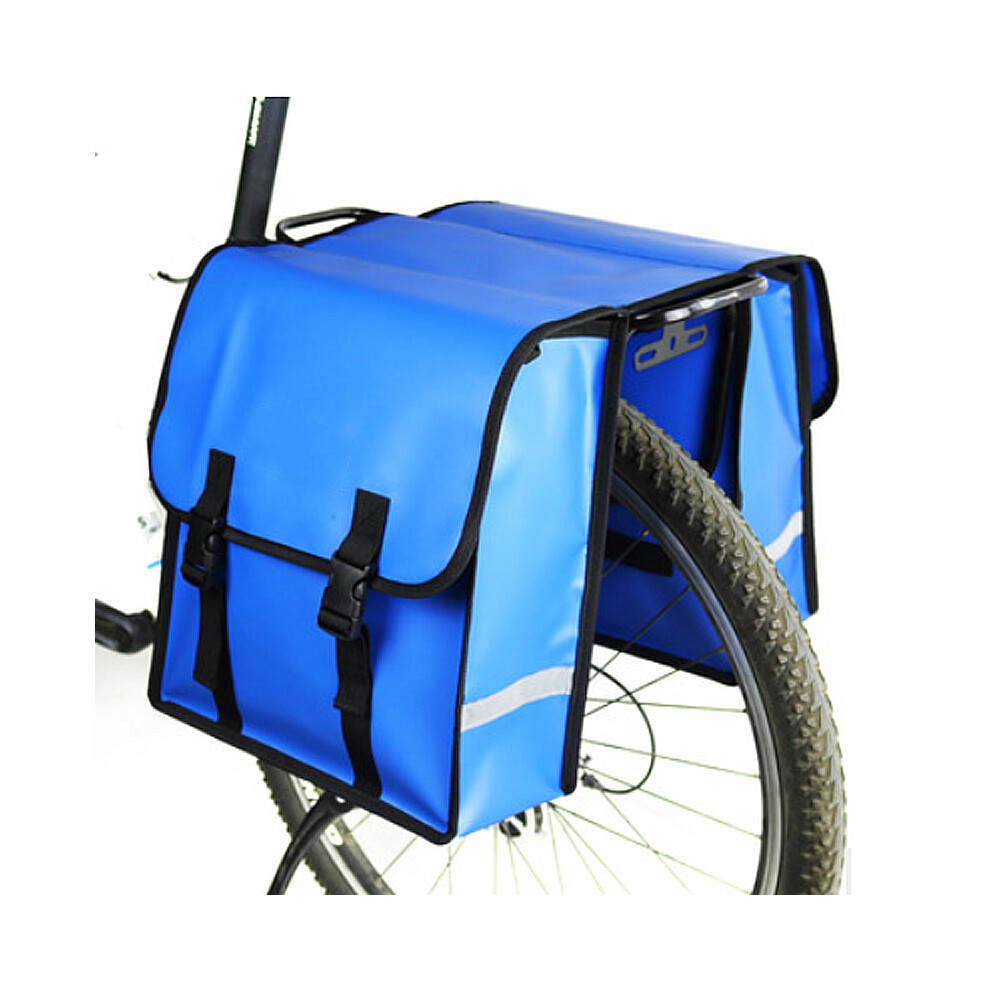 (Blue) Bicycle Tail Pouch Mountain MTB Bike Saddle Rack Trunk Bags Luggage Carrier