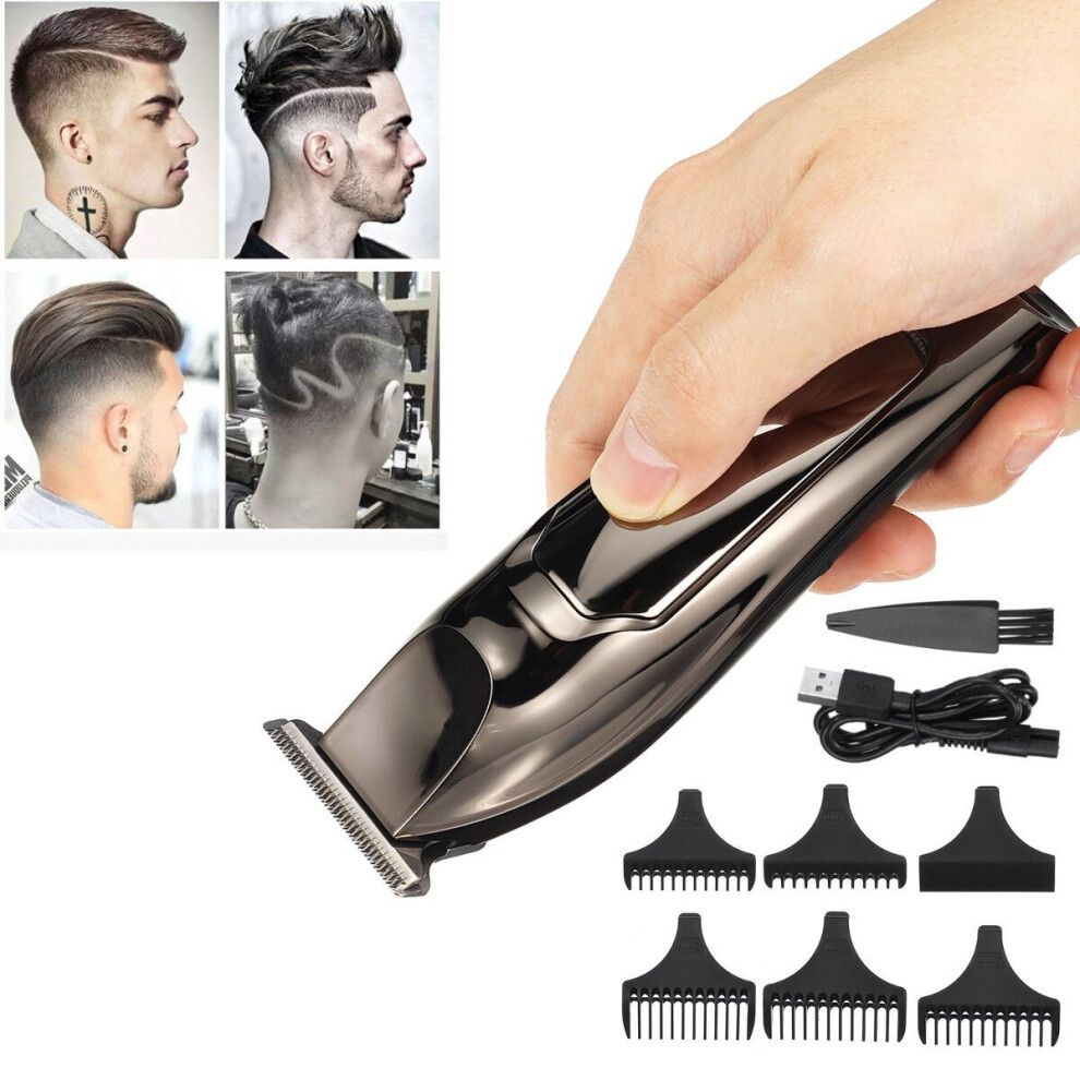Greenzech White Usb Lcd Digital Display Hair Clipper Oil Head Push Electric Clipper Trimming Carving Small Fader