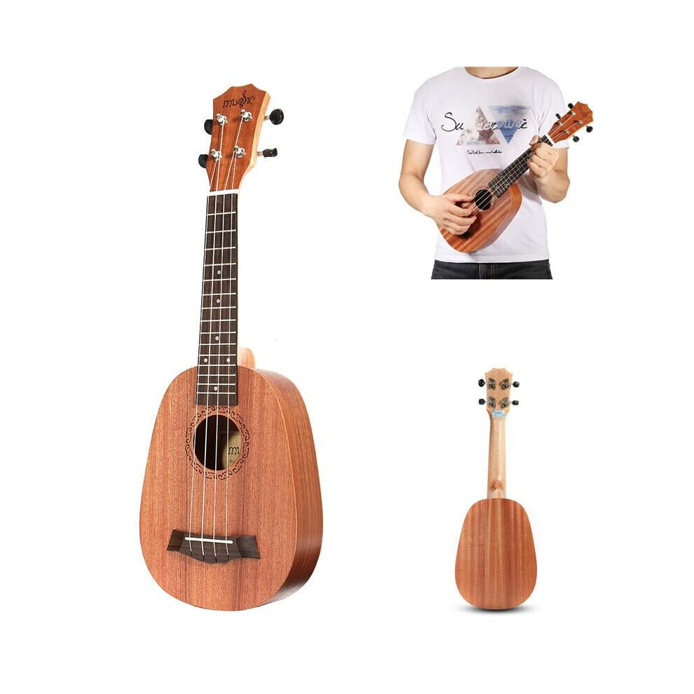 21 Inch Soprano Pinapple Mahogany Ukulele 4 Strings Hawaii Mini Guitar Children Gift