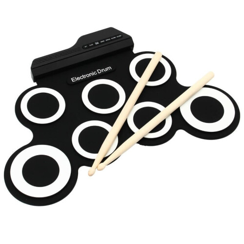Digital Portable Roll Up Electronic Drum Kits Pad with Pedal Drum Sticks 2