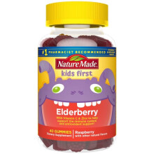 Nature Made Kids First Elderberry Gummies with Vitamin C and Zinc, 40 Count
